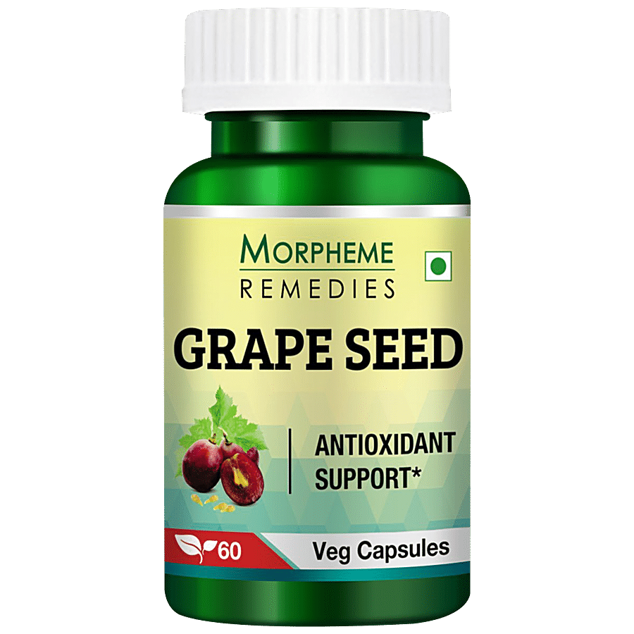 Morpheme Remedies Grape Seed Veg Capsules - 500 mg