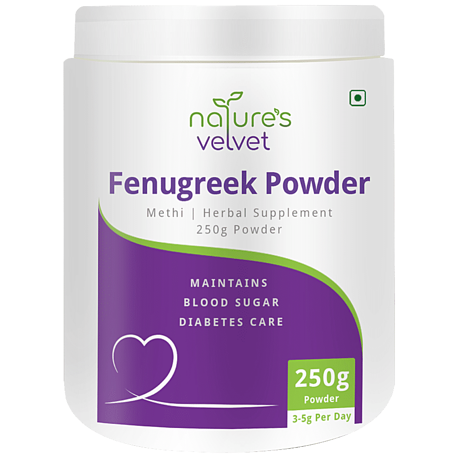 Natures Velvet Fenugreek Herbal Supplement - Maintains Blood Sugar