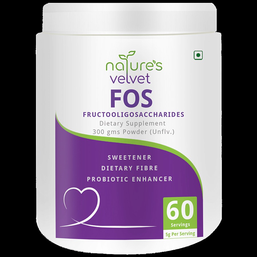 Natures Velvet FOS (Fructooligosaccharides) Powder - Sugar Substitute Sweetener