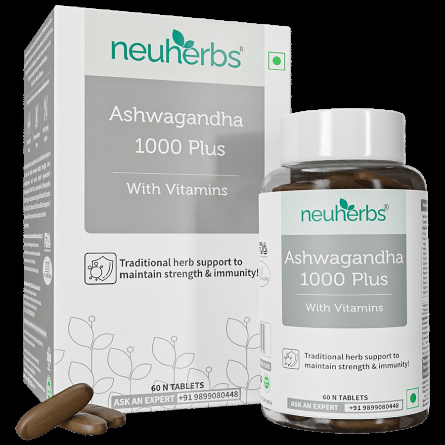 Neuherbs Ashwagandha 1000 Plus Tablets - Health Rejuvenation