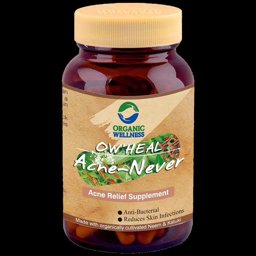 Organic Wellness Ow' Heal Acne-Never Capsules - Neem & Katuki