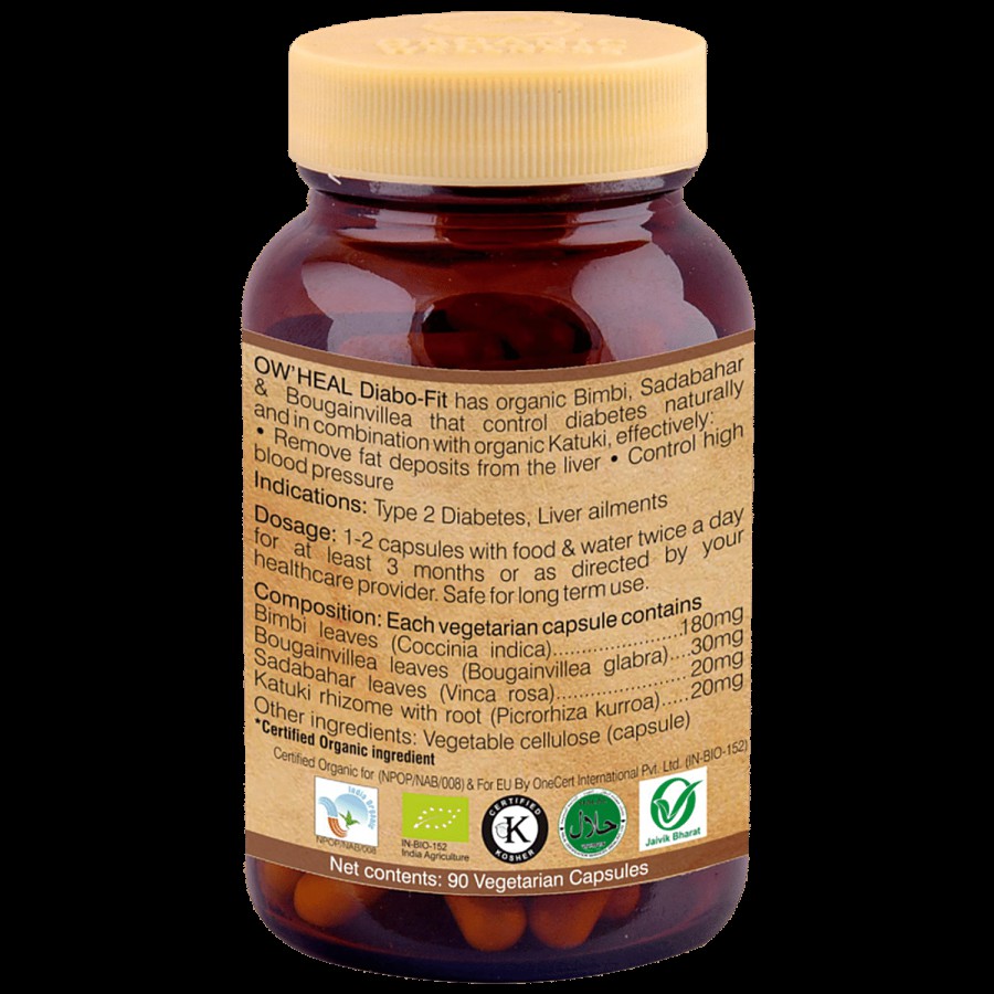 Organic Wellness Ow' Heal Diabo-Fit Capsules - Diabetes Control Supplement