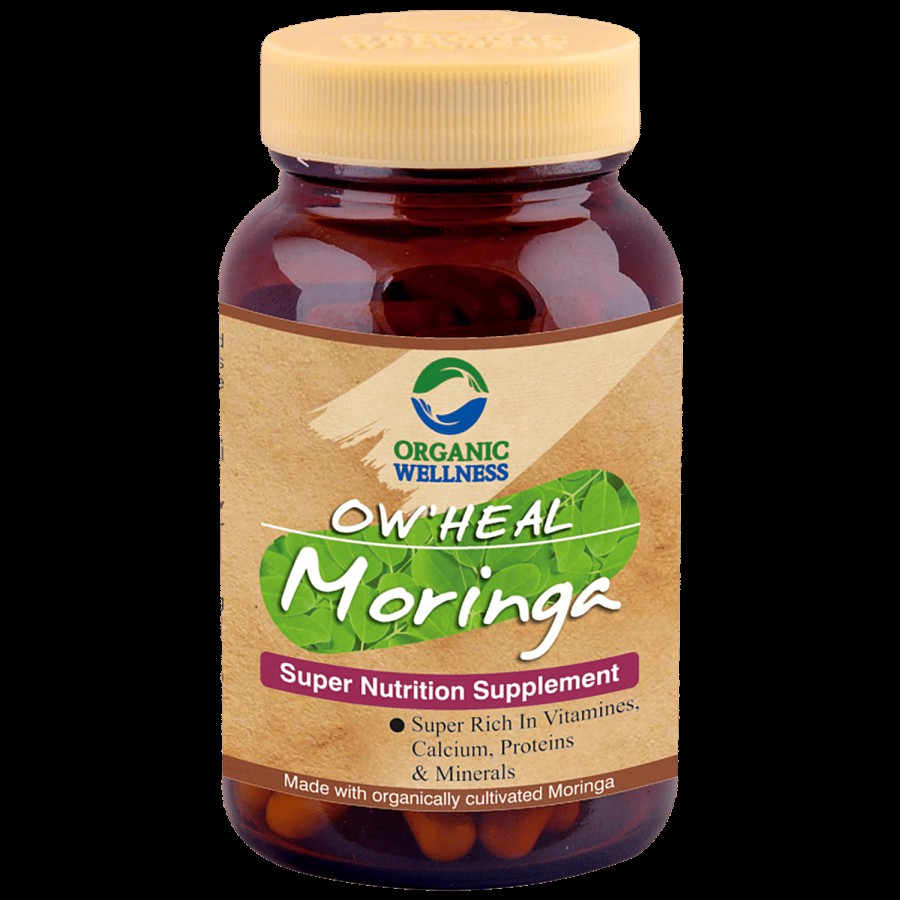 Organic Wellness Ow' Heal Moringa Capsules - Rich In Vitamins & Calcium