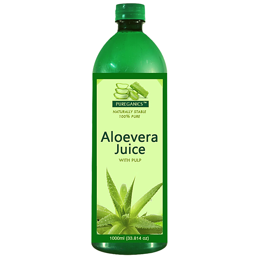 PUREGANICS Aloevera Juice With Pulp - 100% Pure