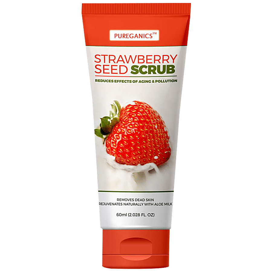 PUREGANICS Strawberry Seed Scrub Buffs - Exfoliating