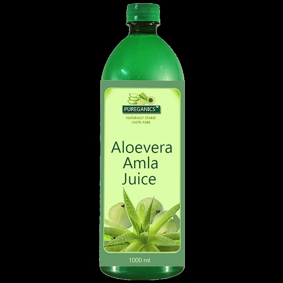 PUREGANICS Aloevera Amla Juice - 100% Pure