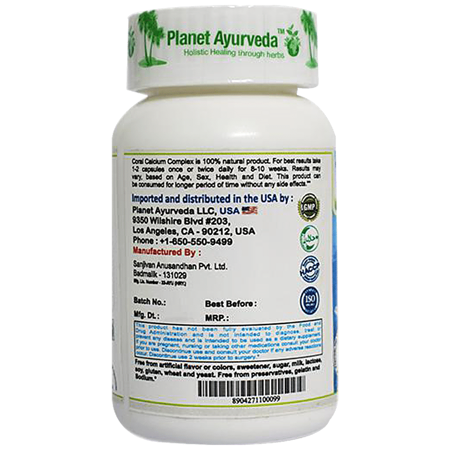 Planet Ayurveda Coral Calcium Complex Capsules