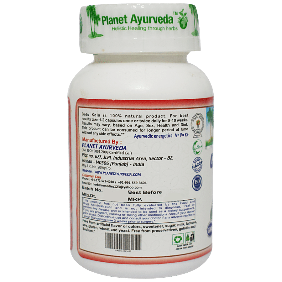 Planet Ayurveda Gotu Kola Capsules