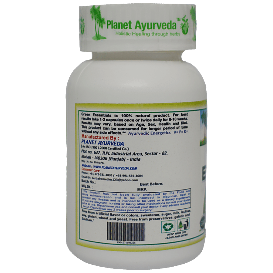 Planet Ayurveda Green Essentials Capsules