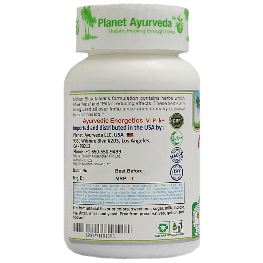 Planet Ayurveda Motion Stop Tablets