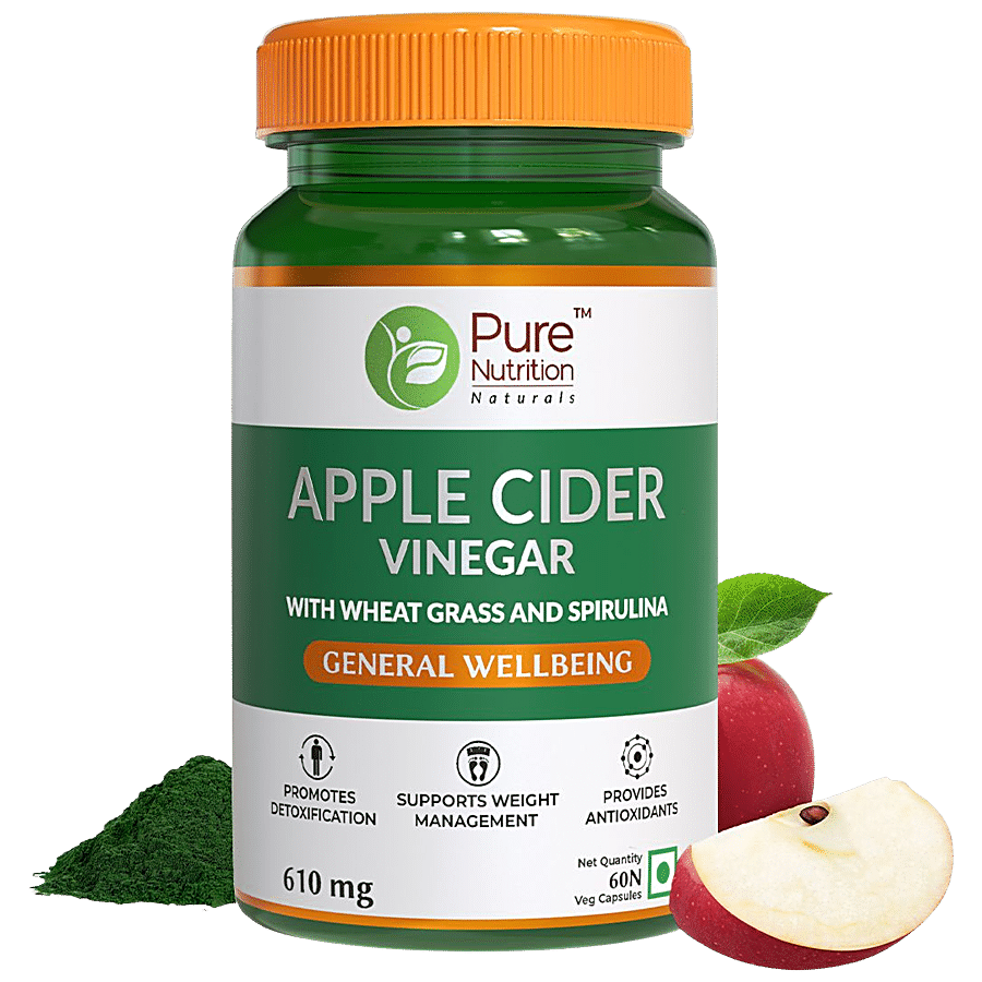 Pure Nutrition  Apple Cider Vinegar Capsule - For Weight Management & Detoxification