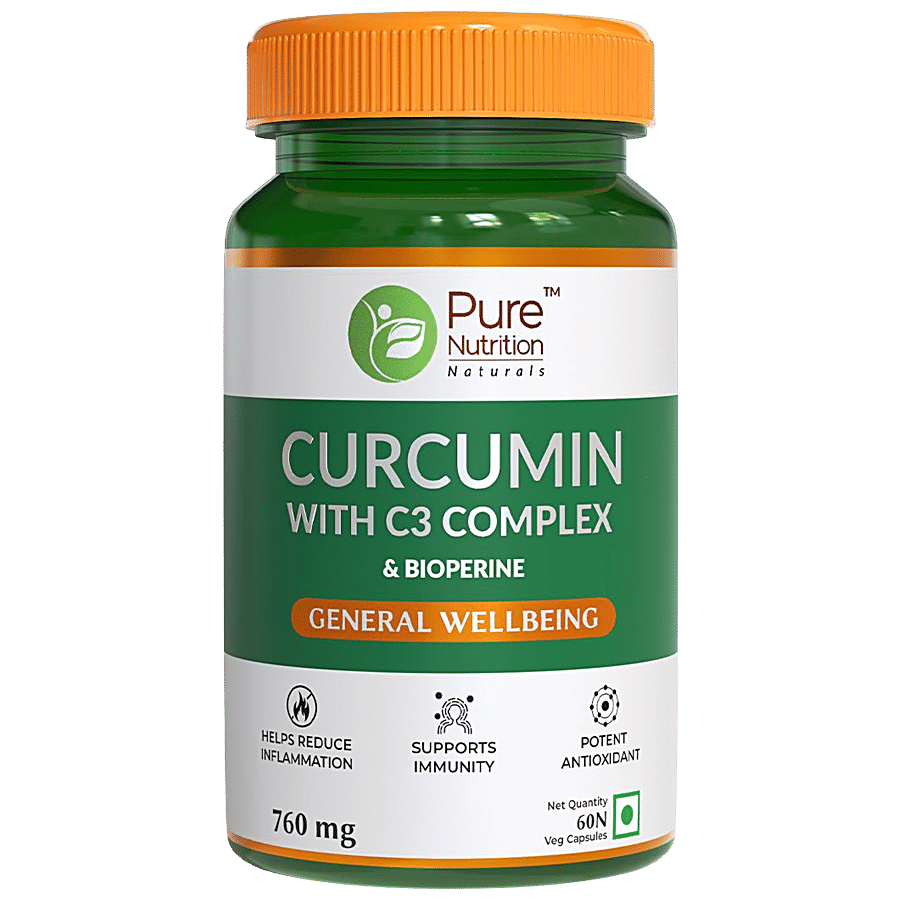 Pure Nutrition  Curcumin Capsule With C3 Complex - Boosts Joint Health