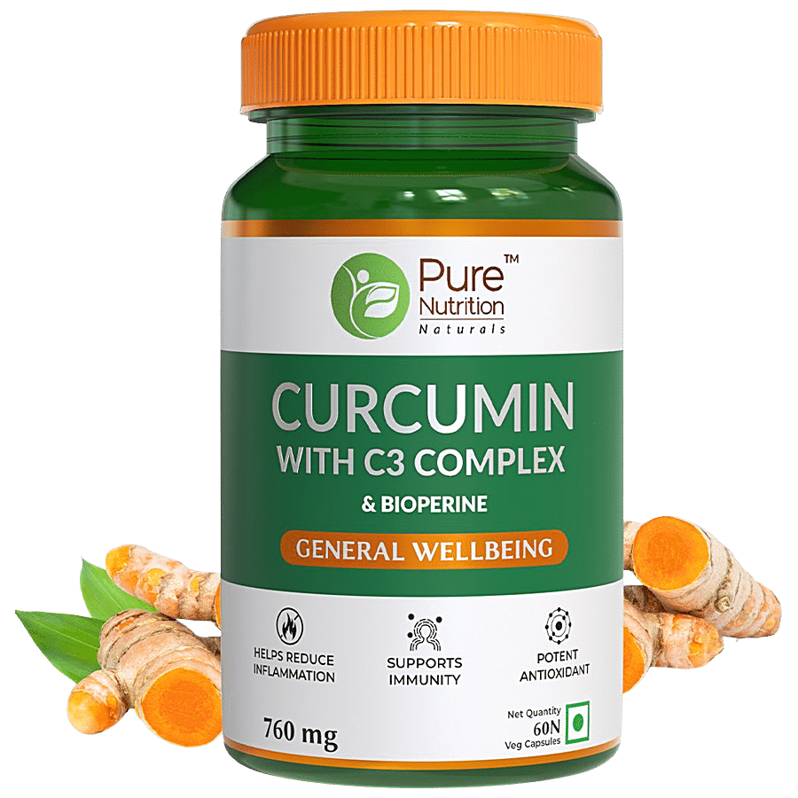 Pure Nutrition  Curcumin Capsule With C3 Complex - Boosts Joint Health