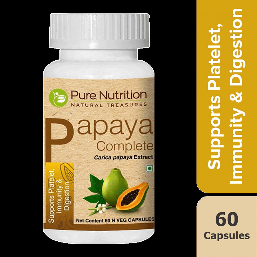 Pure Nutrition  Papaya Complete 640 mg - With Vitamin C