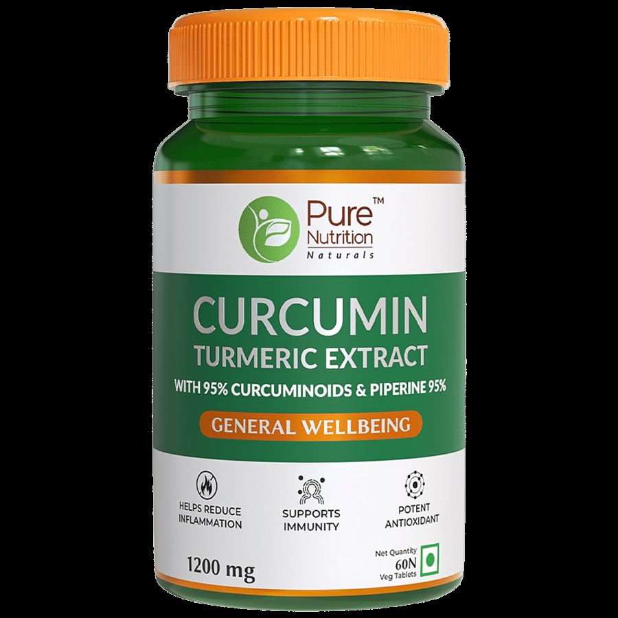 Pure Nutrition  Pure Nutrition Curcumin Turmeric extract Tablets With Piperine For Healthy Joints