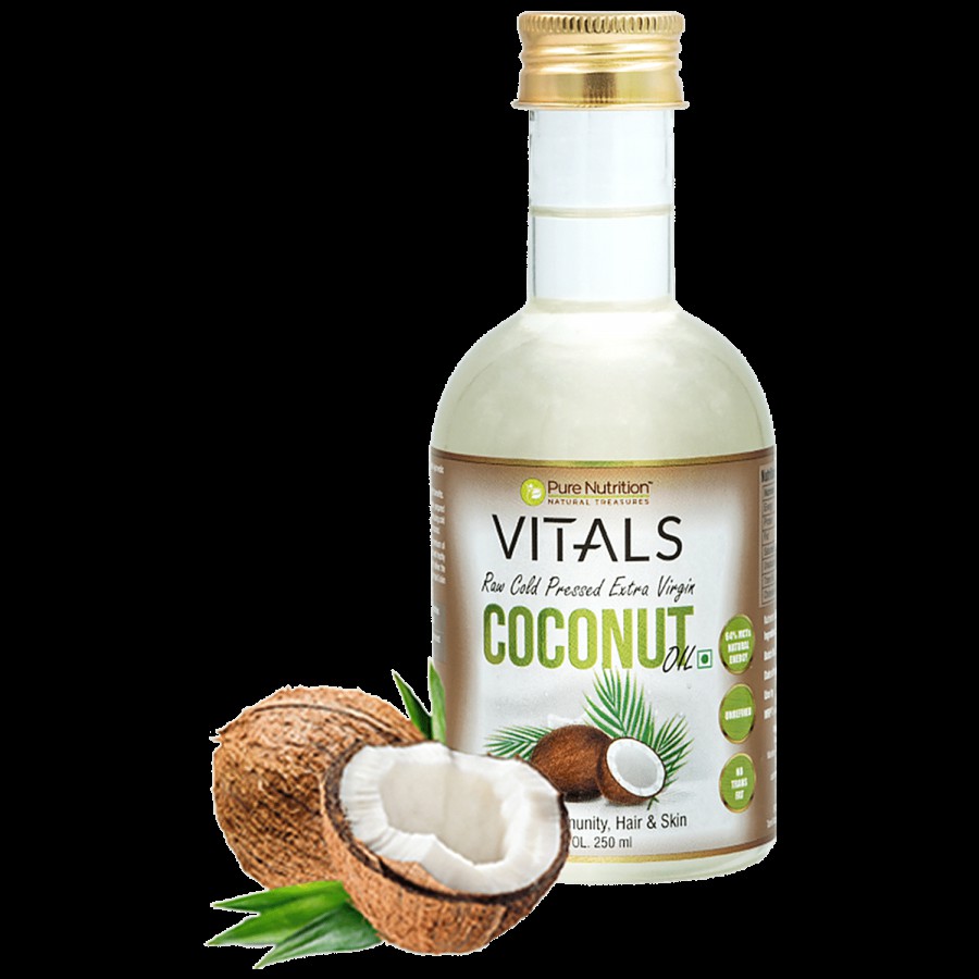 Pure Nutrition  Pure Nutrition Vital Virgin Coconut Oil for Boosts Metabolism and Supports Skin & Hair health