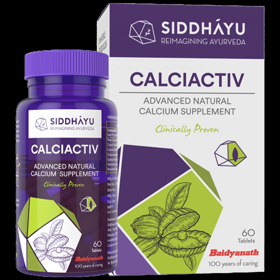 SIDDHAYU Calciactiv Tablets - Advanced Natural Calcium Supplement