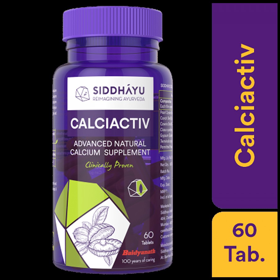 SIDDHAYU Calciactiv Tablets - Advanced Natural Calcium Supplement