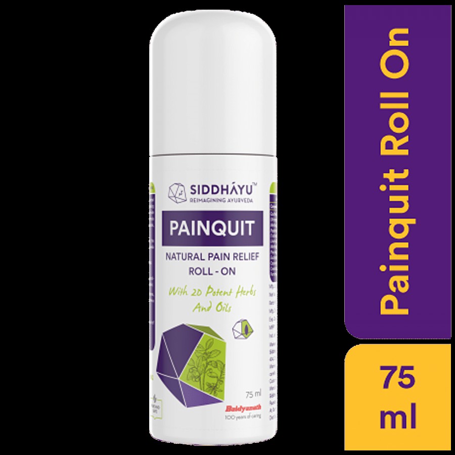 SIDDHAYU Painquit Roll On - With 20 Potent Herbs & Oils