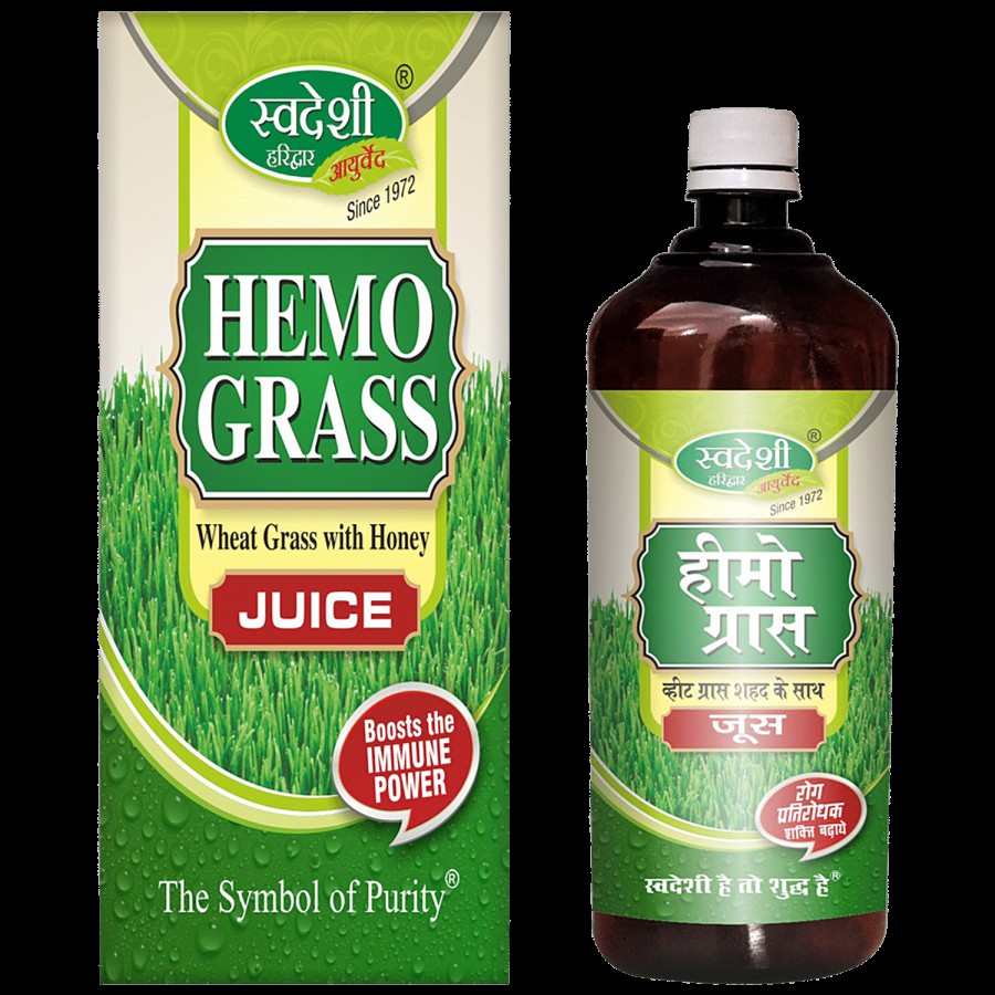 SWADESHI AYURVED Hemograss Ras Juice - Wheat Grass With Honey