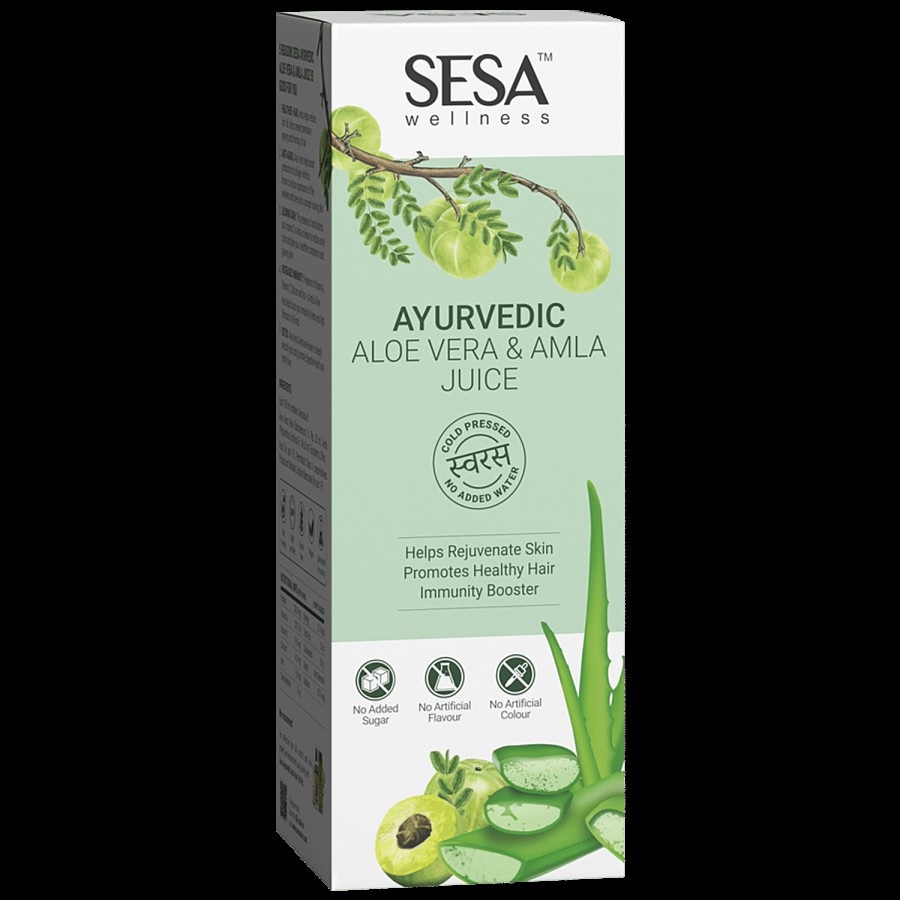 Sesa Ayurvedic Aloe Vera & Amla Juice - For Healthy Hair