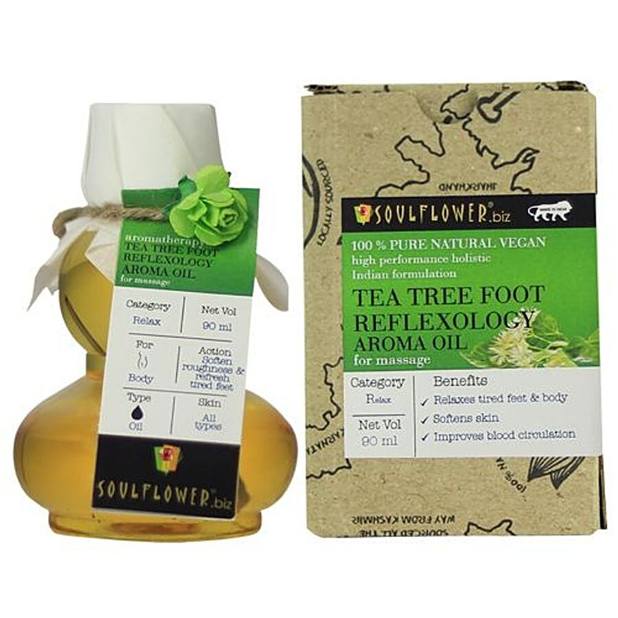 Soulflower Tea Tree Foot Reflexology Aroma Massage Oil