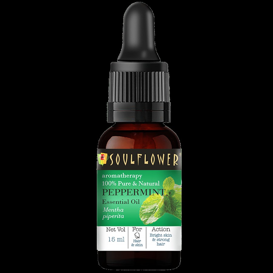 Soulflower Peppermint Essential Oil for Hair Growth