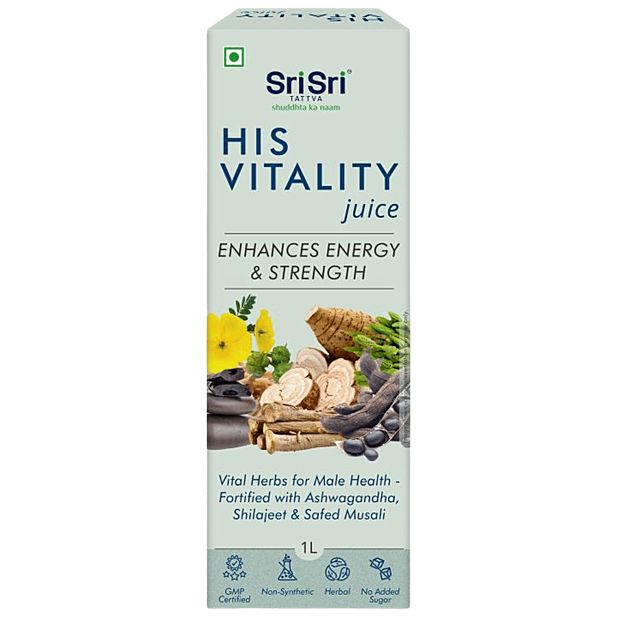 Sri Sri Tattva His Vitality Juice - Vital Herbs For Male Health For Stength & Energy