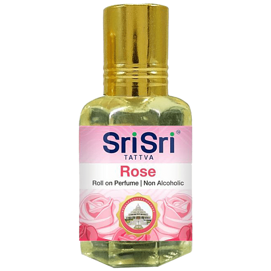 Sri Sri Tattva Rose Roll-On Perfume - Non-Alcoholic