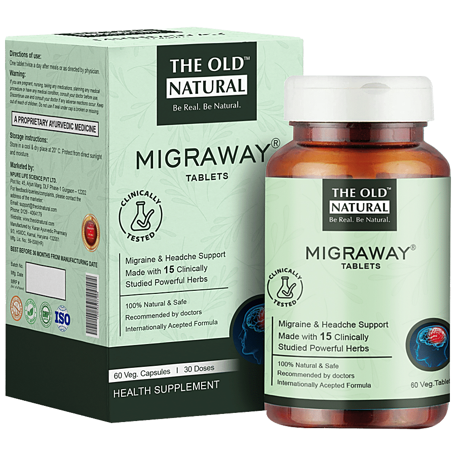 The Old Natural Migraway Tablets - For Migraine Relief