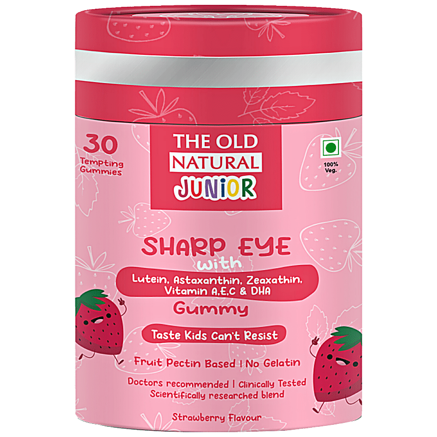 The Old Natural Sharp Eye Fruit Pectin Based Gummies - Strawberry Flavour