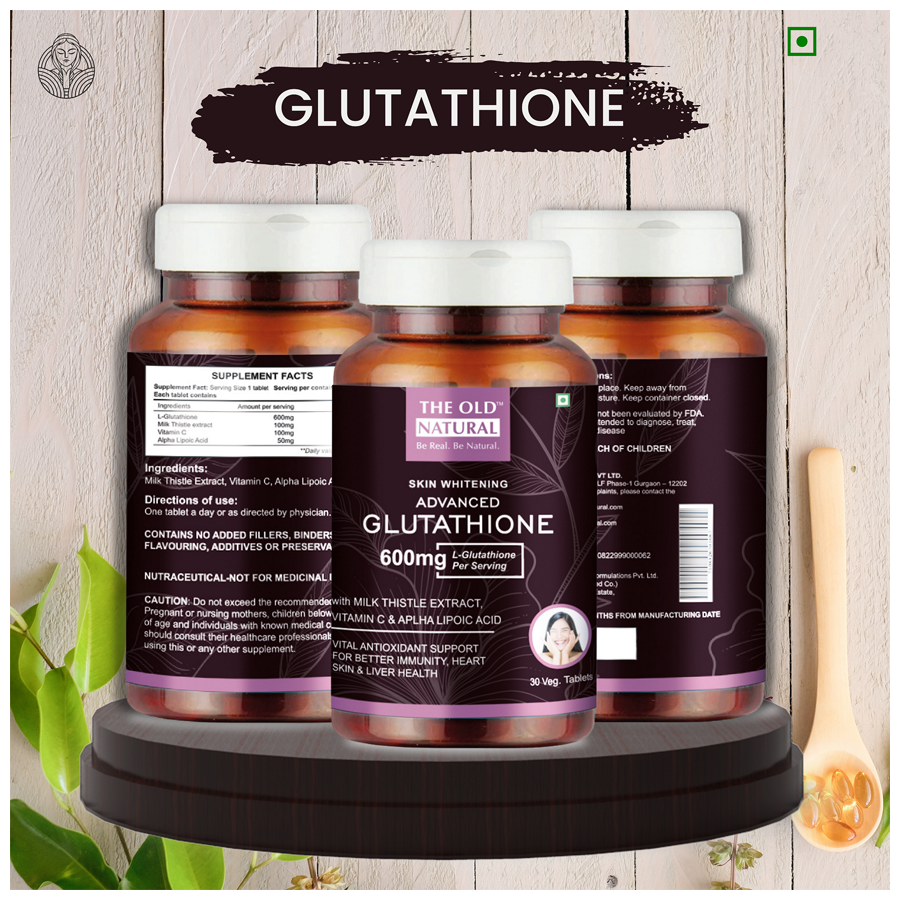 The Old Natural Advance Glutathione 600 mg Tablets - Vitamin C & E