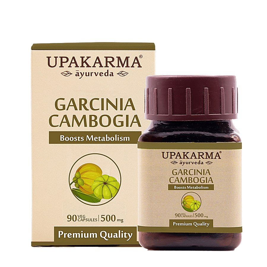 UPAKARMA Garcinia Cambogia 500mg Vegetarian Capsules - Boosts Metabolism