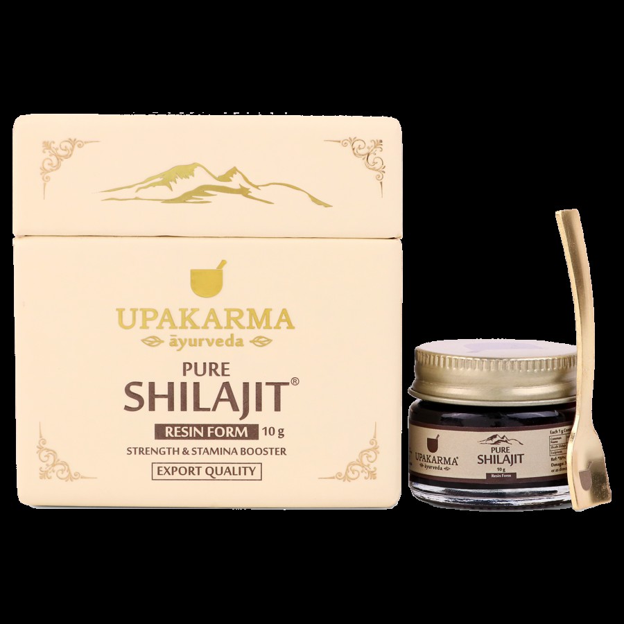 Upakarma Ayurveda Original & Pure Shilajit/Shilajeet Resin Form For Men & Women