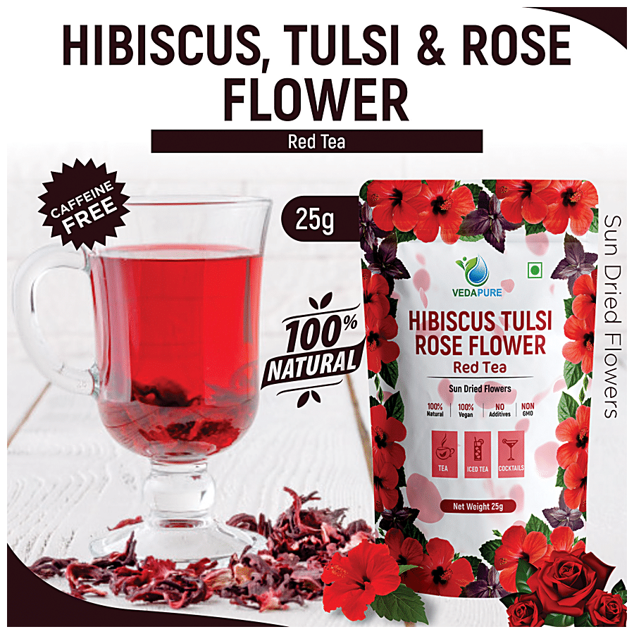 Vedapure Hibiscus & Rose Flower Red Tea