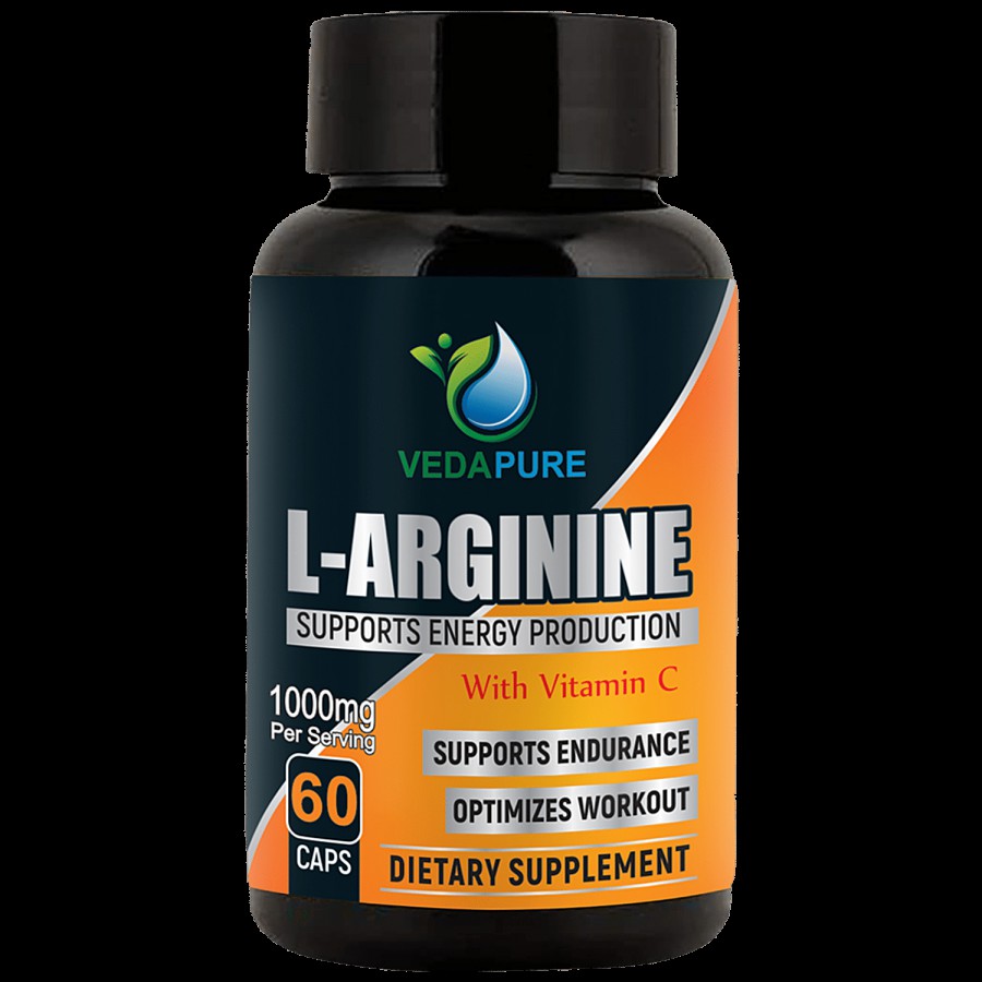 Vedapure L-Arginine Dietary Supplement Capsule - With Vitamin C