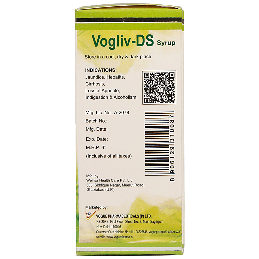 Vogue Wellness VOGLIV-DS Giloy Syrup - Boosts Digestion