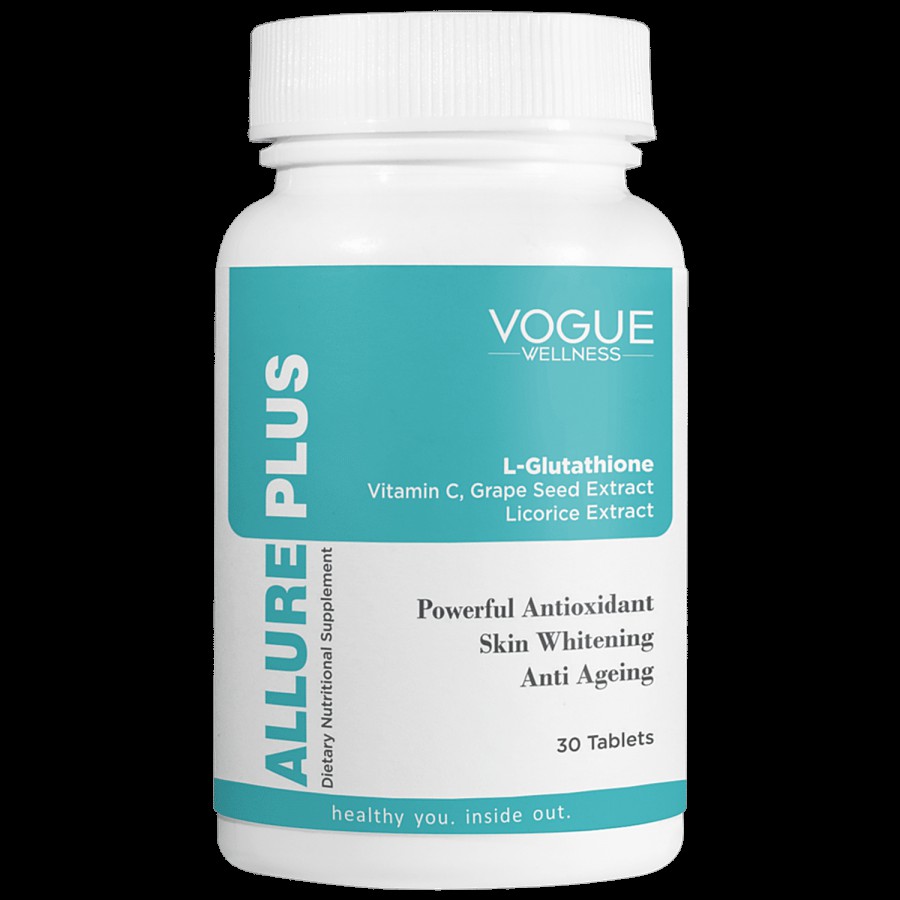 Vogue Wellness Allure Plus Dietary Nutritional Supplement Tablet - Improves Skin Health & Texture