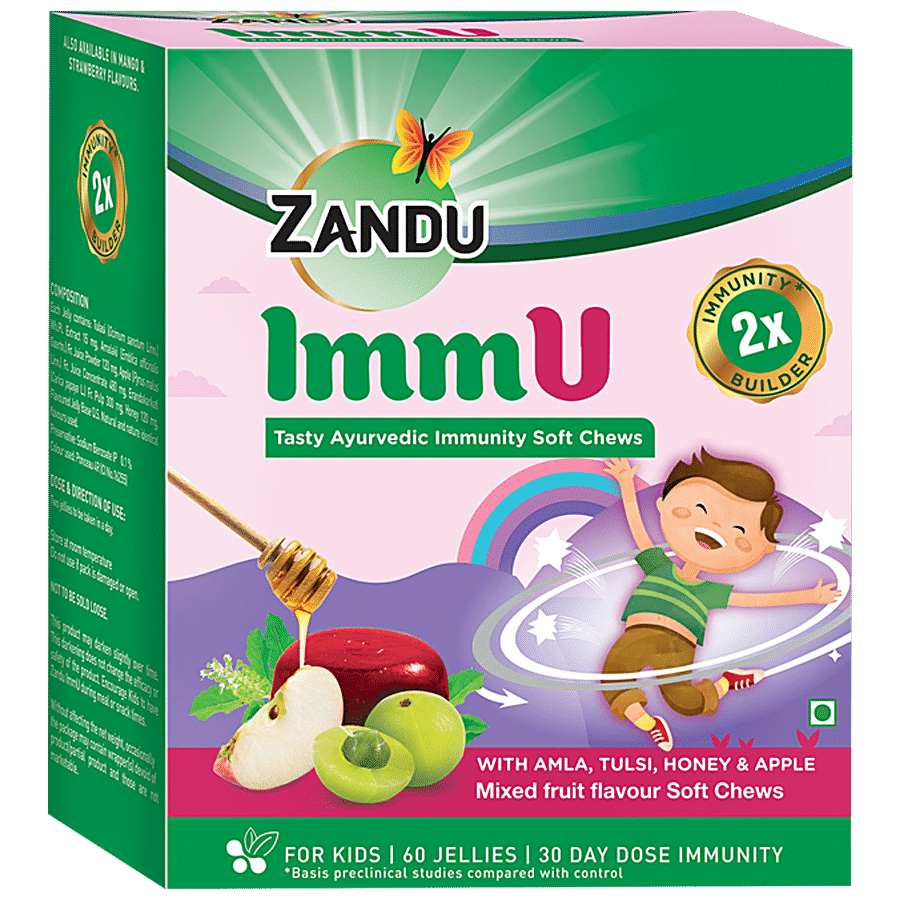 ZANDU ImmU Tasty Ayurvedic Soft Chews - For Kids