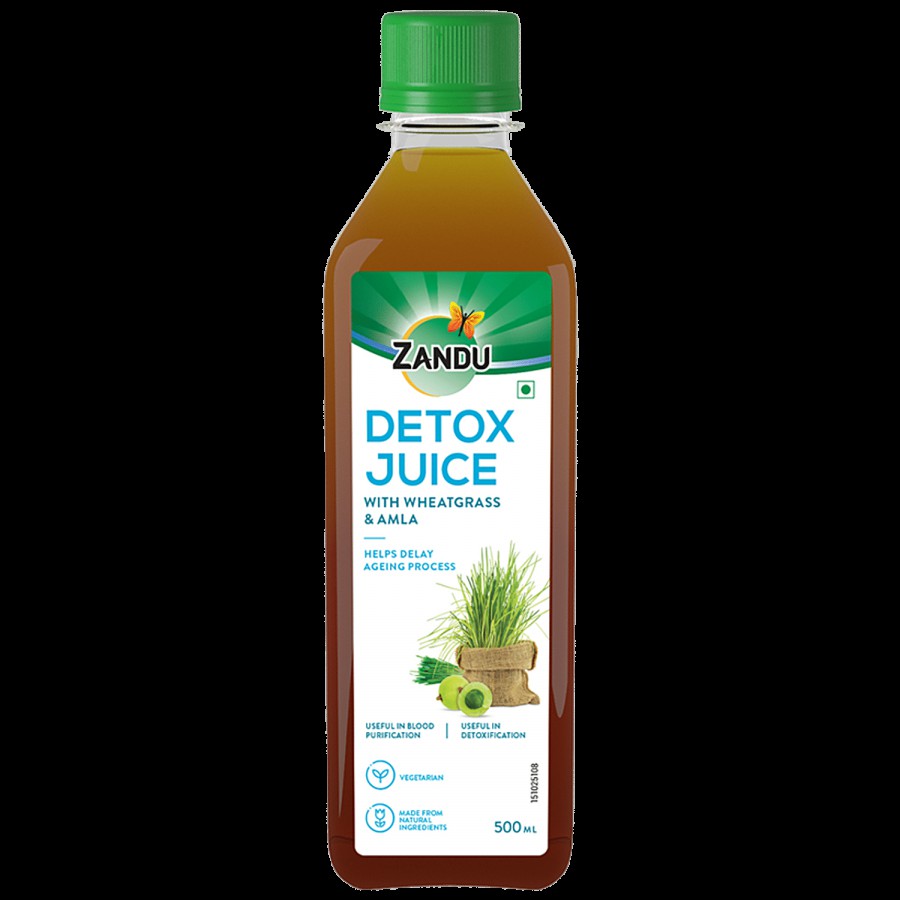 ZANDU Detox Juice - Wheatgrass & Amla