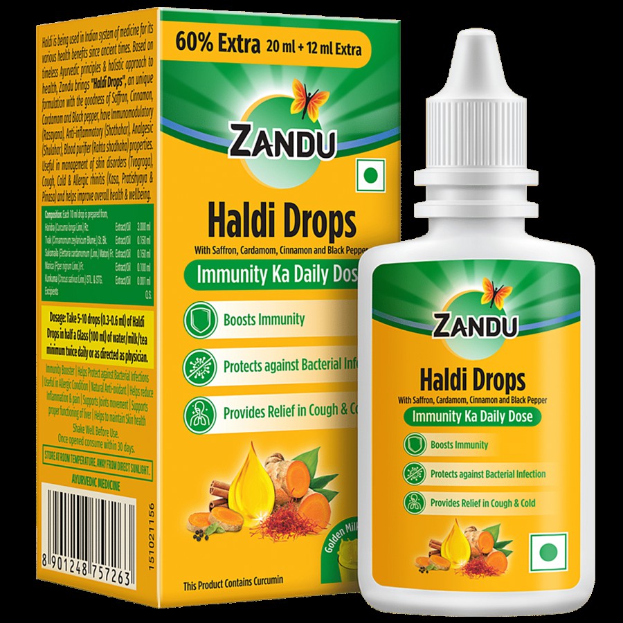 ZANDU Haldi Drops - With Saffron