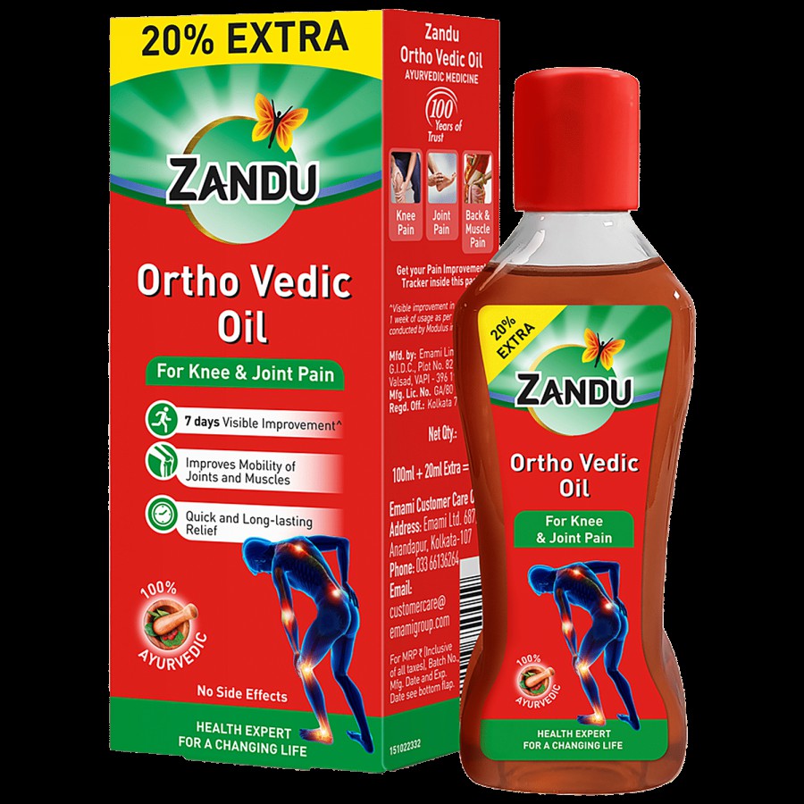 ZANDU Ortho Vedic Oil - Provides Relief From Joint