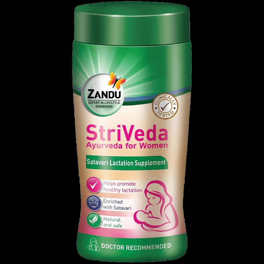 ZANDU StriVeda Satavari Lactation Supplement - For Breast-Feeding Mothers