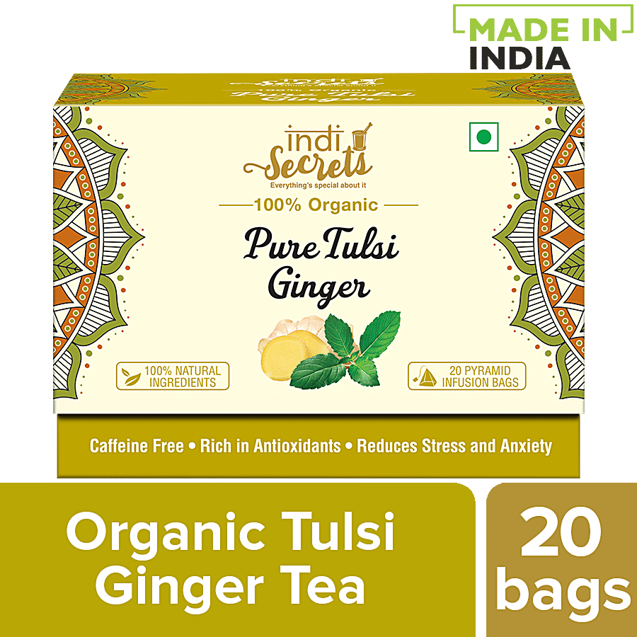 indiSecrets Organic Tea - Tulsi & Ginger