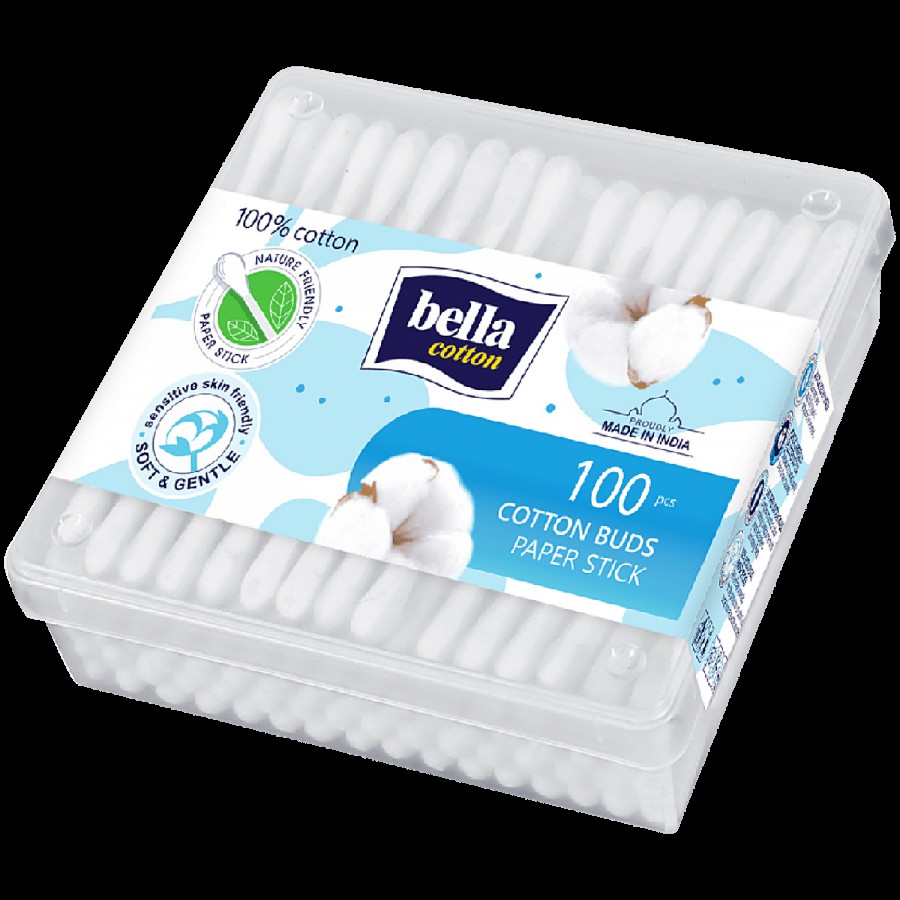 Bella Cotton Buds With Paper Stick