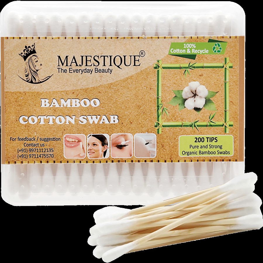 Majestique Bamboo Cotton Swabs - FC92