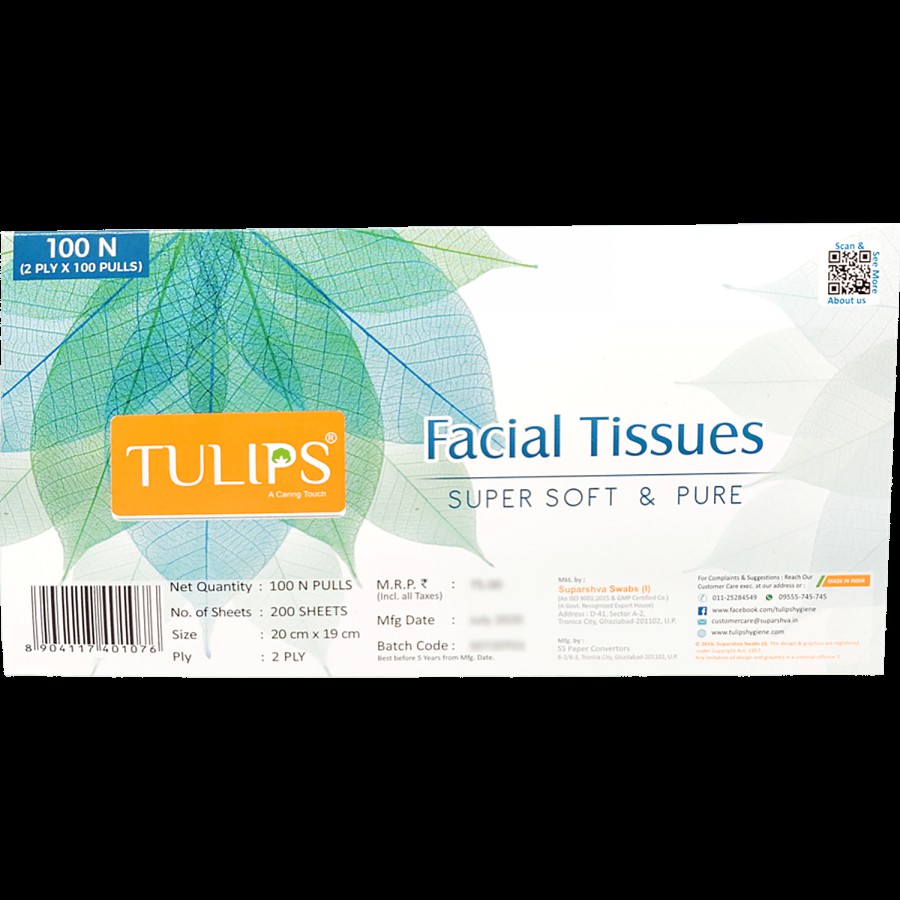 Tulips Facial Tissues 2Ply