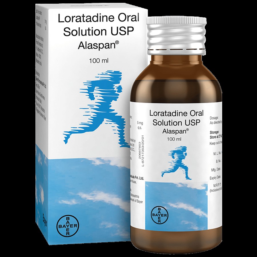 Alaspan Loratadine Oral Solution USP - Provides Relief From Sneezing & Itchiness