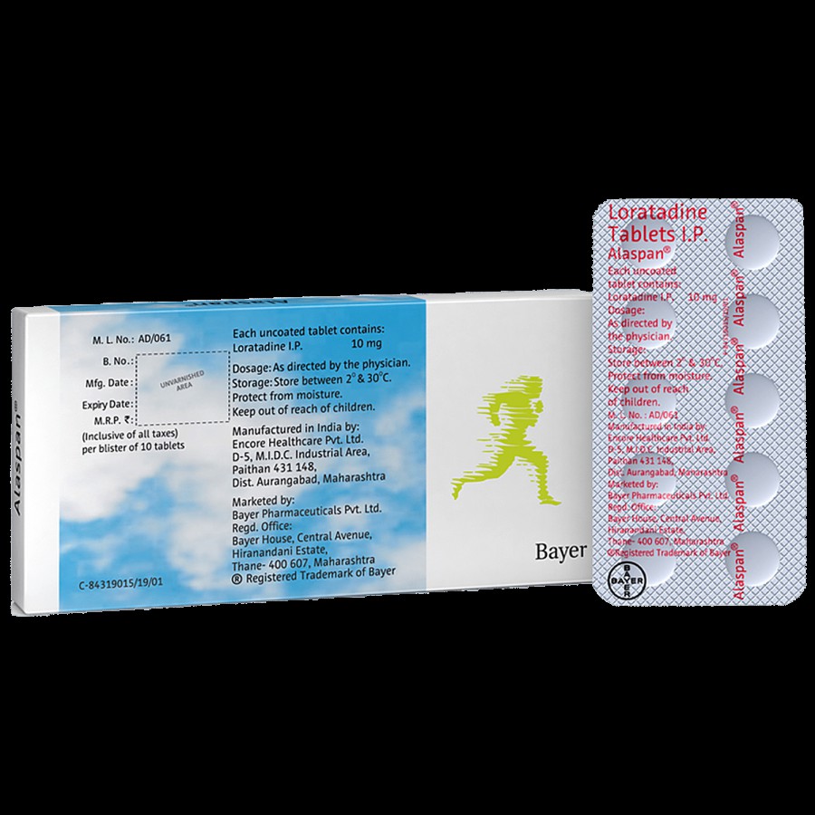 Alaspan Loratadine Tablet - Provides Relief From Sneezing