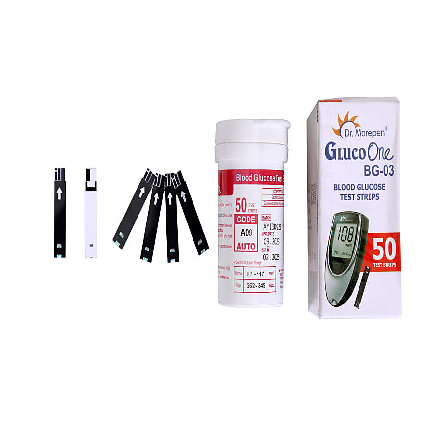 Dr. Morepen Gluco One BG-03 Blood Glucose TEST Strips